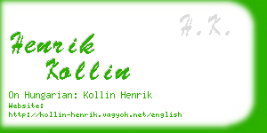 henrik kollin business card